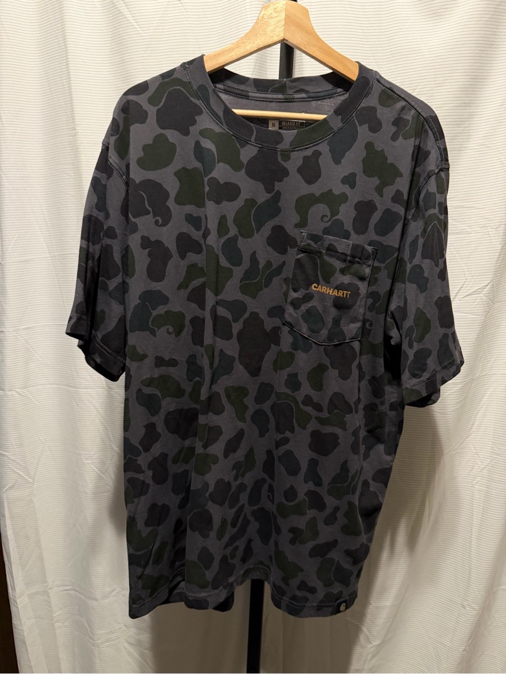 Carhartt Men's Relaxed Fit Lightweight SS Pocket Camo Logo Graphic T-Shirt XL